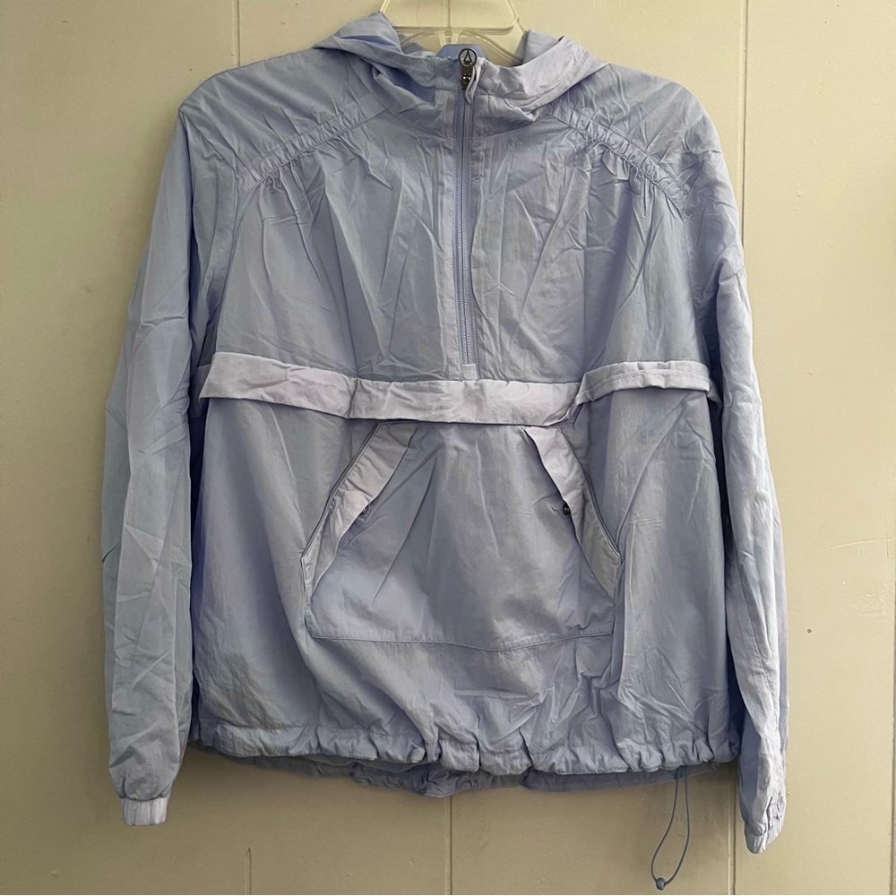 Ivivva by Lululemon Windbreaker Pullover 1/4 Zip Jacket Hooded Packable Girls 14